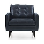 Petrie Leather Midcentury Chair - Image 0