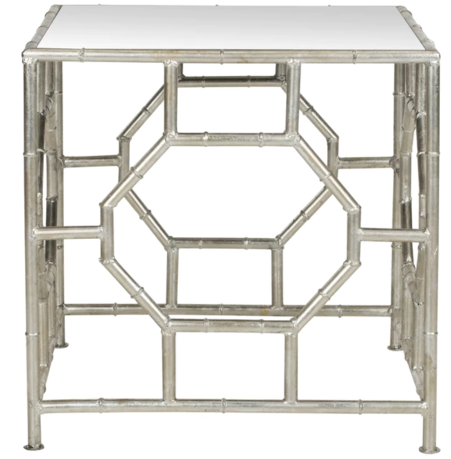 Rory Top Accent Table - Silver/Mirror - Arlo Home - Image 0
