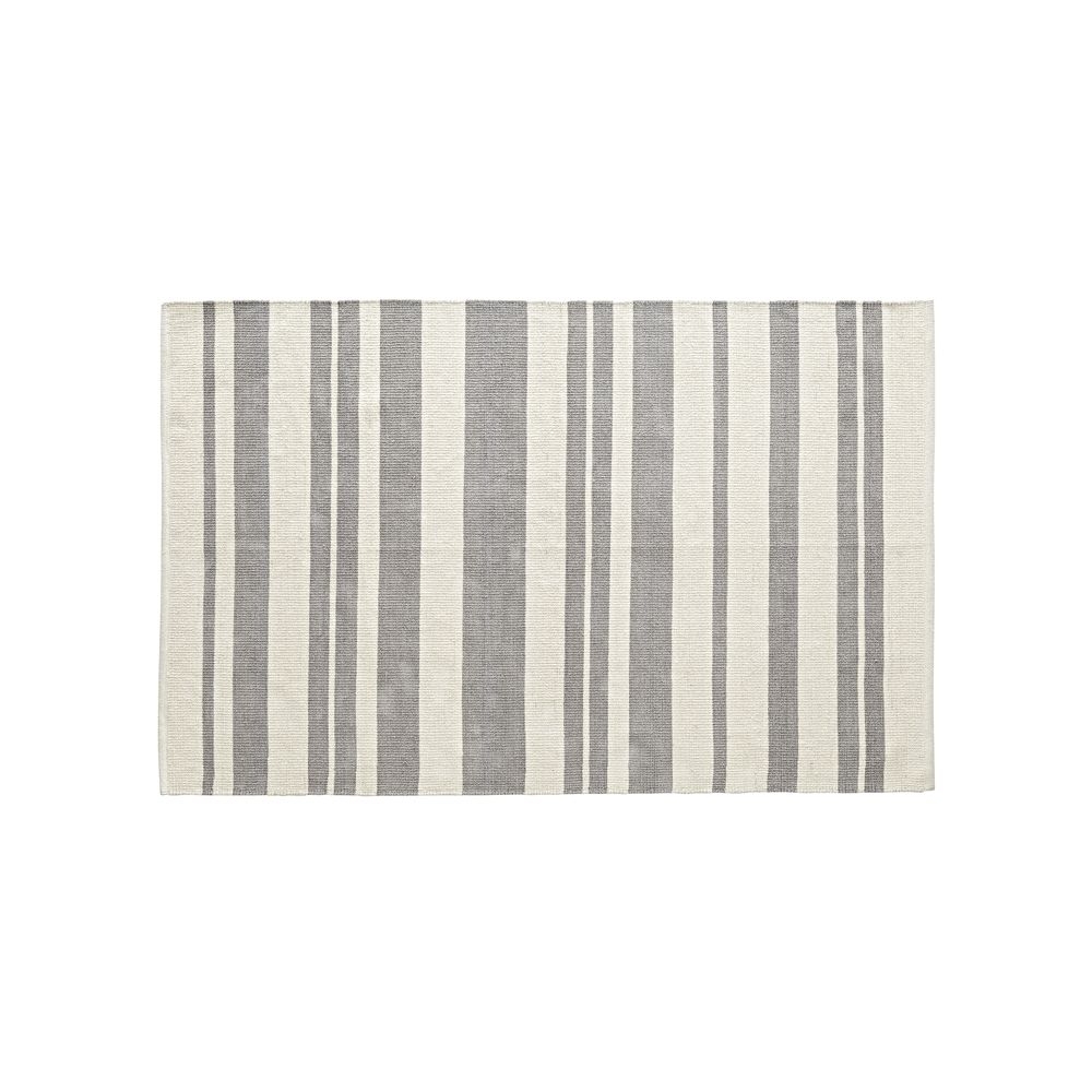 Barcode 8x10' Grey Striped Rug - Image 0