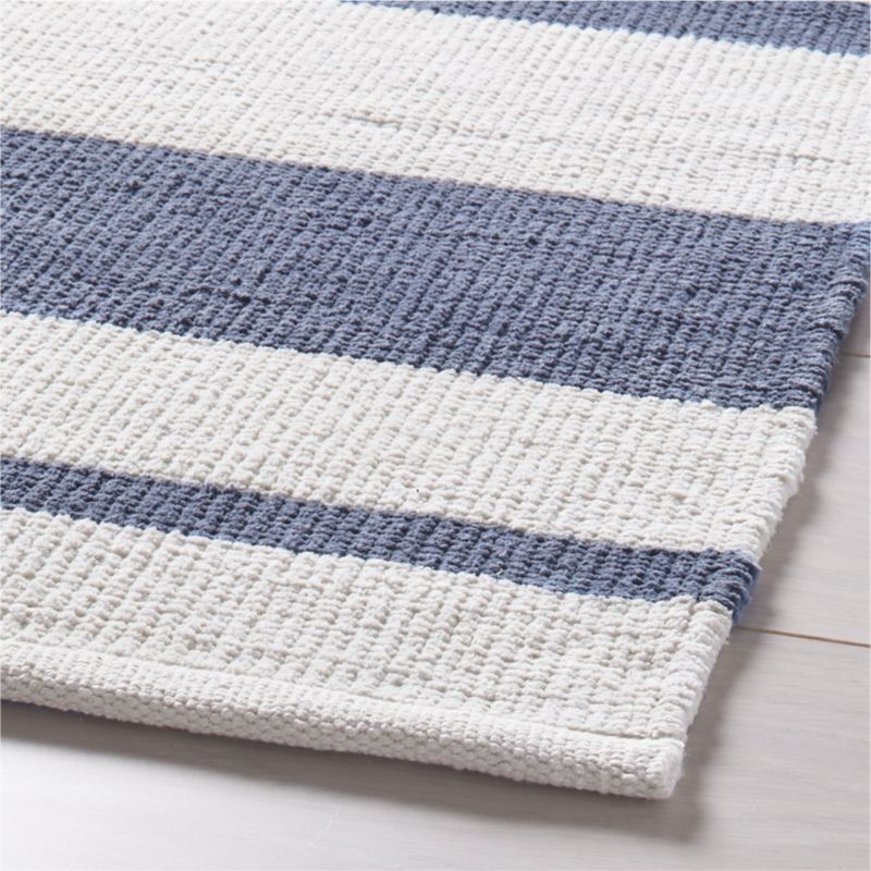 Barcode 8x10' Blue Striped Rug - Image 6