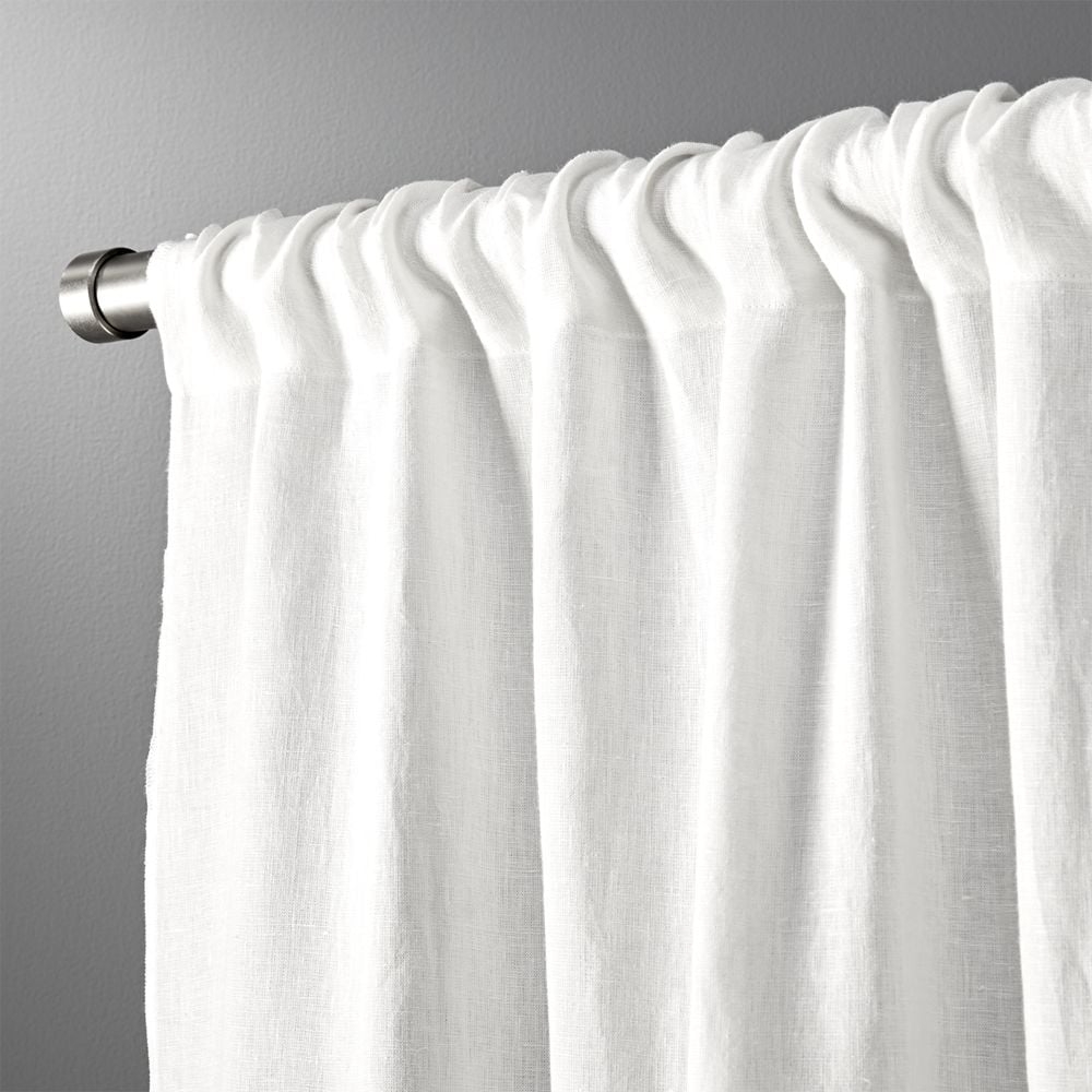 White linen curtain panel 48"x96" - Image 0