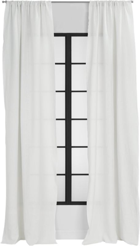 White linen curtain panel 48"x96" - Image 4