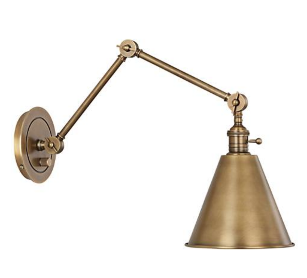 Robert Abbey Alloy Warm Brass Plug-In Swing Arm Wall Lamp - Image 1
