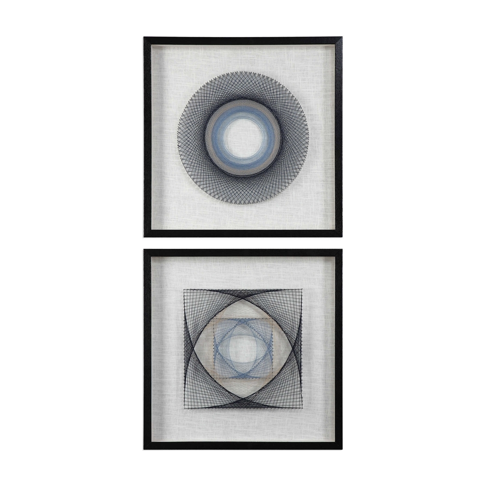 String Duet Shadow Boxes, 24" x 24", Set of 2 - Image 0