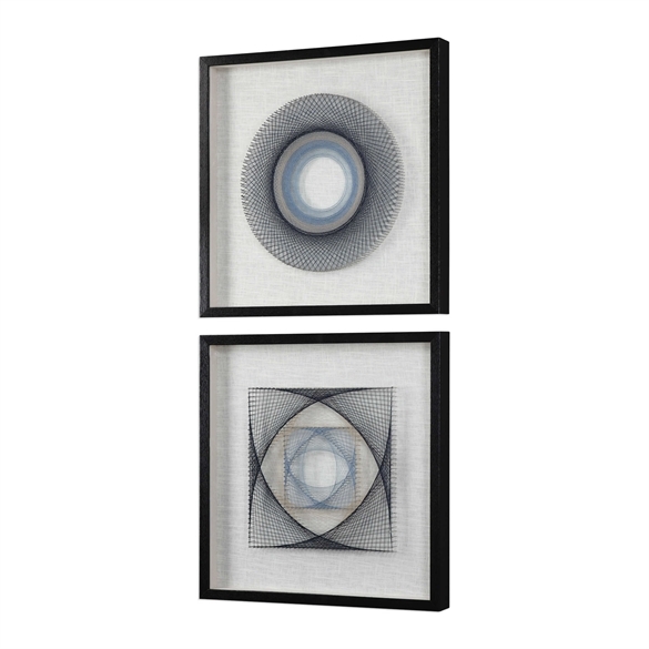 String Duet Shadow Boxes, 24" x 24", Set of 2 - Image 4