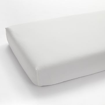 Tencel Fitted Crib Sheet, White - Image 1