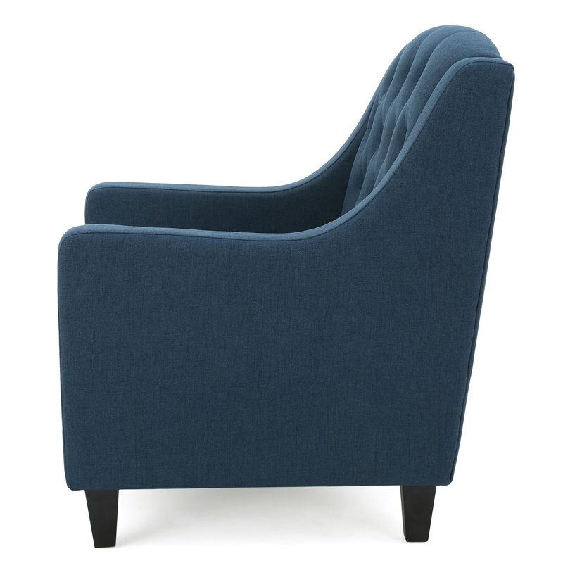 Decker Tufted Armchair / Dark Blue - Image 2