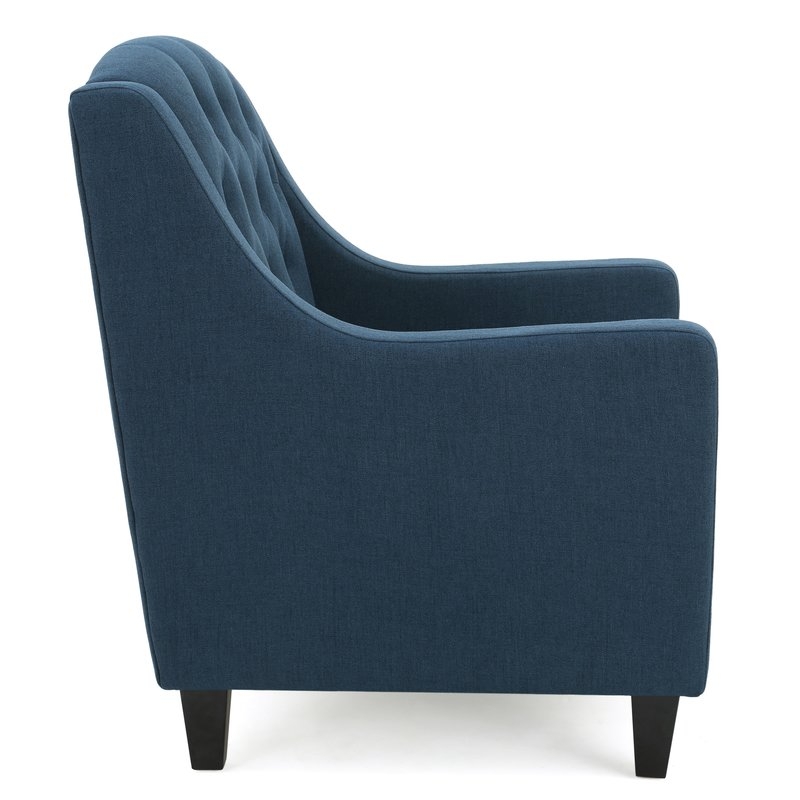 Decker Tufted Armchair / Dark Blue - Image 4