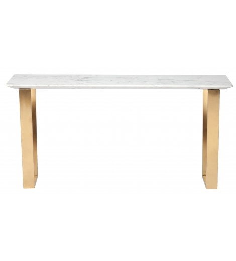 DEMI CONSOLE TABLE, MARBLE AND GOLD - Image 1