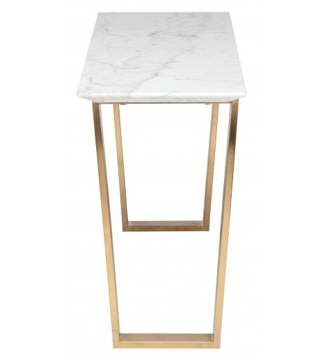 DEMI CONSOLE TABLE, MARBLE AND GOLD - Image 2
