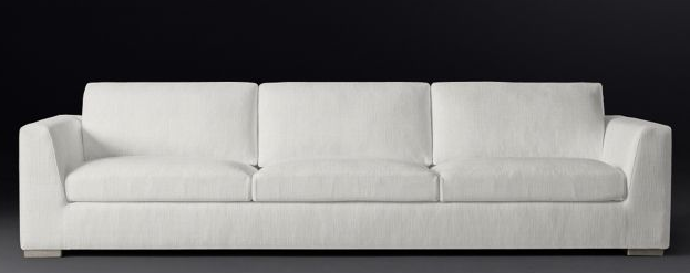 Modena Taper Arm Sofa - 8' Classic Depth - Grey Oak - Perennials Performance Textured Linen Natural - Image 0
