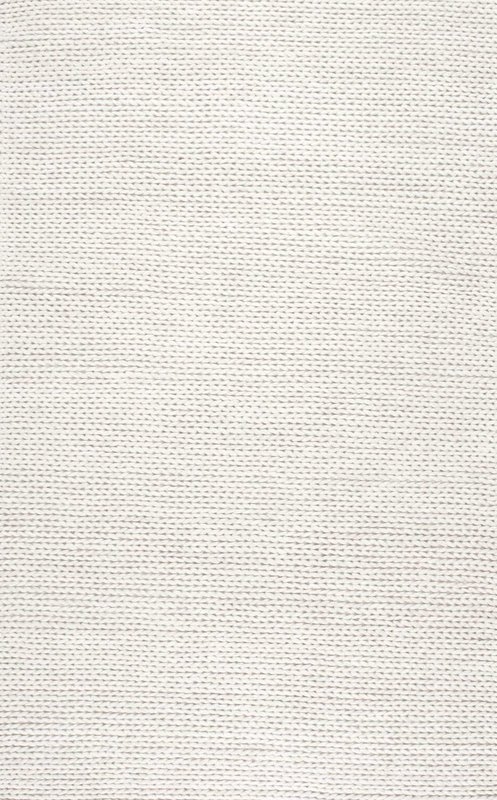 Arviso Hand-Woven Wool Off White Area Rug - Image 0