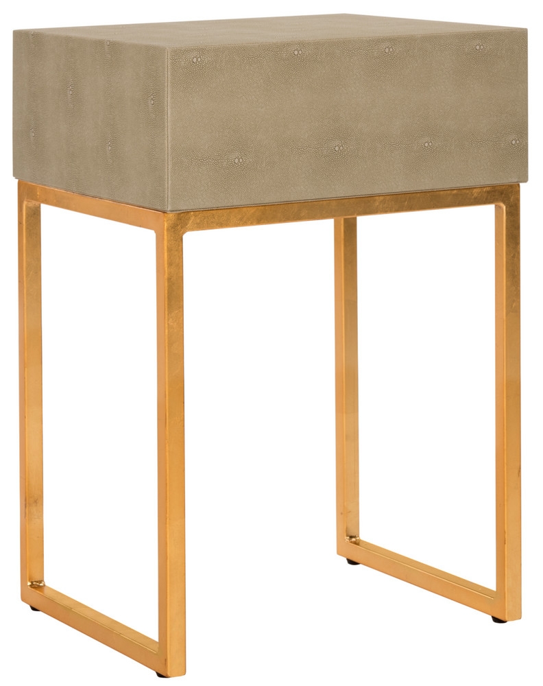 Mori Shagreen Modern Side Table - Light Taupe - Arlo Home - Image 4