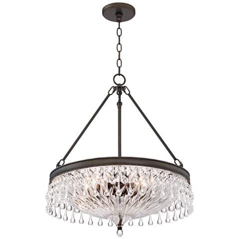 Macey 20 1/4" Wide Bronze Crystal Chandelier - Image 0
