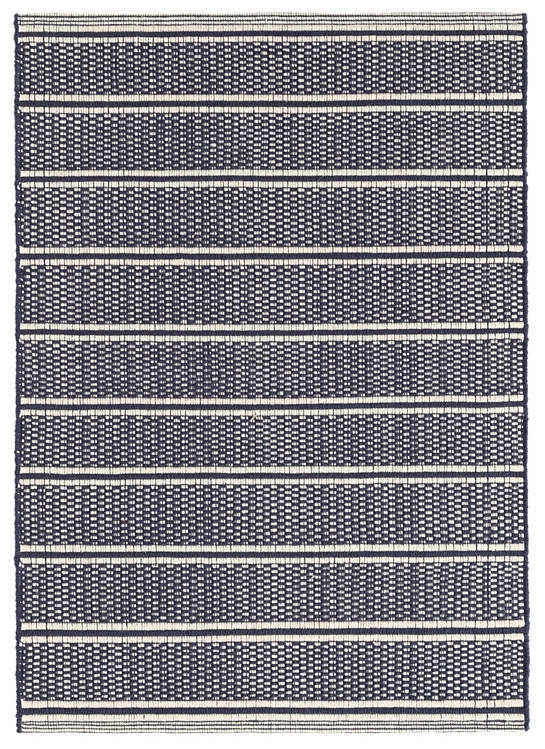 ARCHER NAVY WOVEN COTTON RUG - Image 0