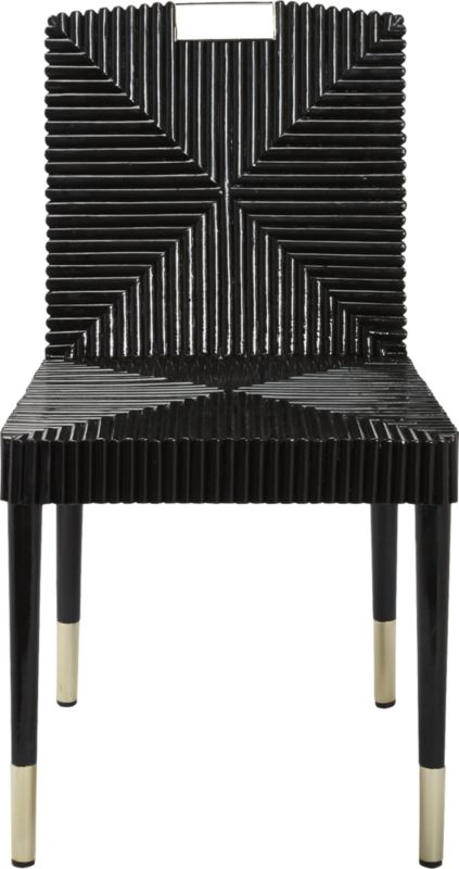 Rattan and Brass Dining Chair - Image 2