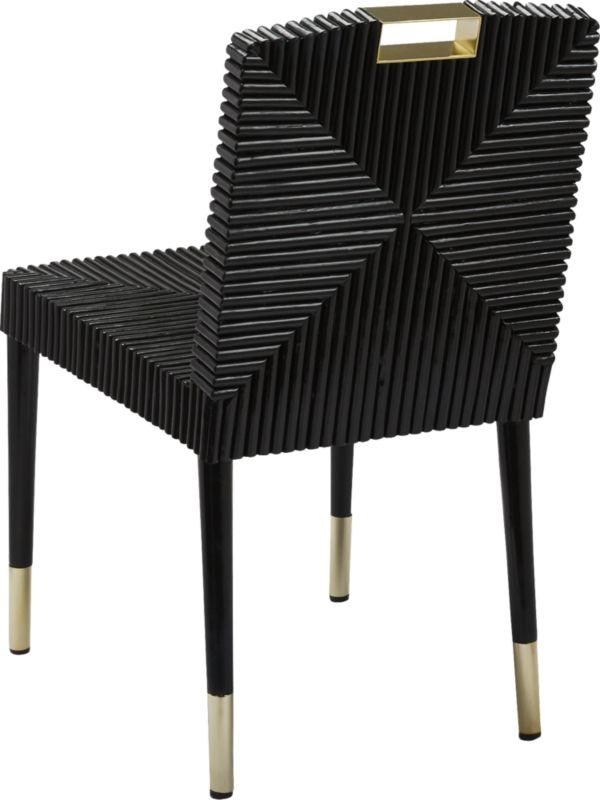 Rattan and Brass Dining Chair - Image 5