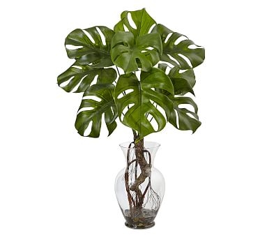Faux Potted Monstera Plant - Image 1