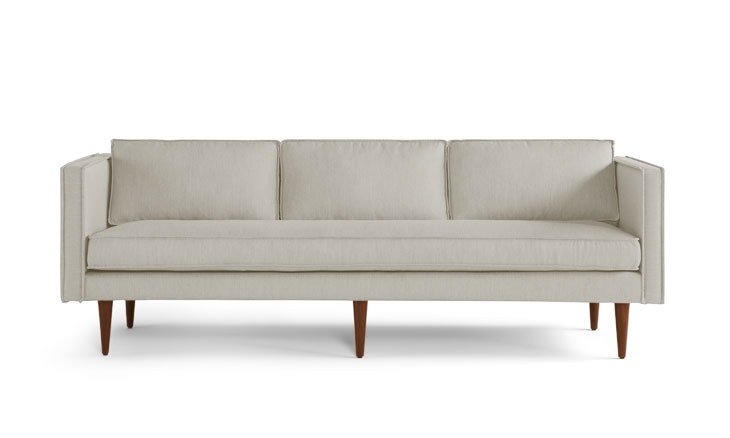 Serena Mid Century Modern Sofa - Synergy Oatmeal - Medium - Image 0