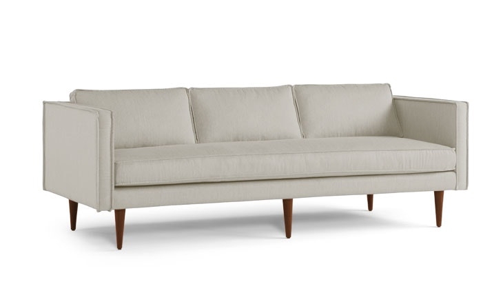 Serena Mid Century Modern Sofa - Synergy Oatmeal - Medium - Image 1