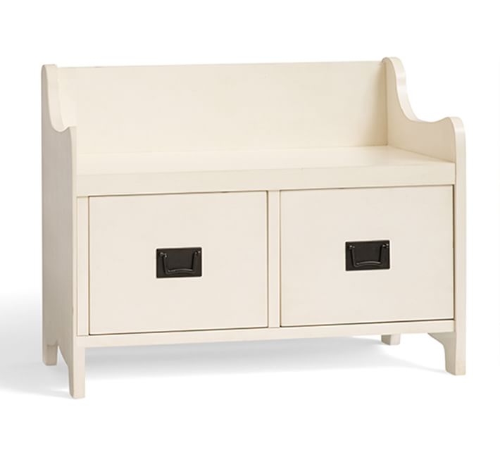 Wade Entryway Bench, Small, Almond White - Image 1