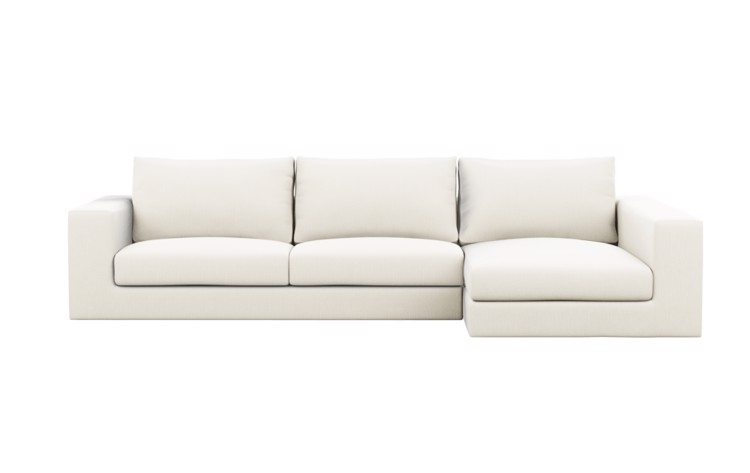 Walters Chaise Sectional in Ivory Fabric - Image 0