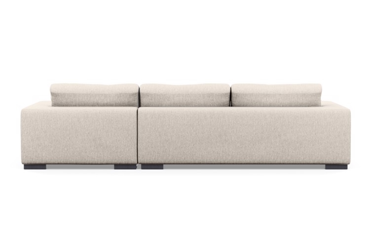 Henry Chaise Sectional in Wheat Fabric with Matte Black legs - Image 3