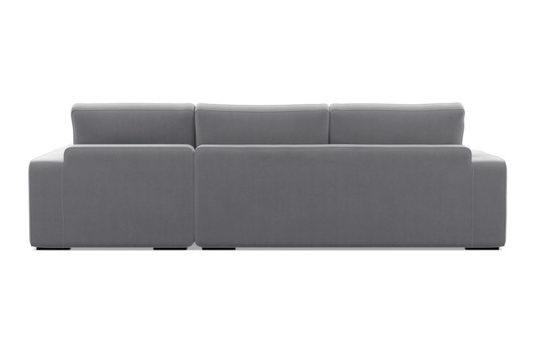 Ainsley Chaise Sectional in Elephant Fabric with Matte Black legs - Image 3