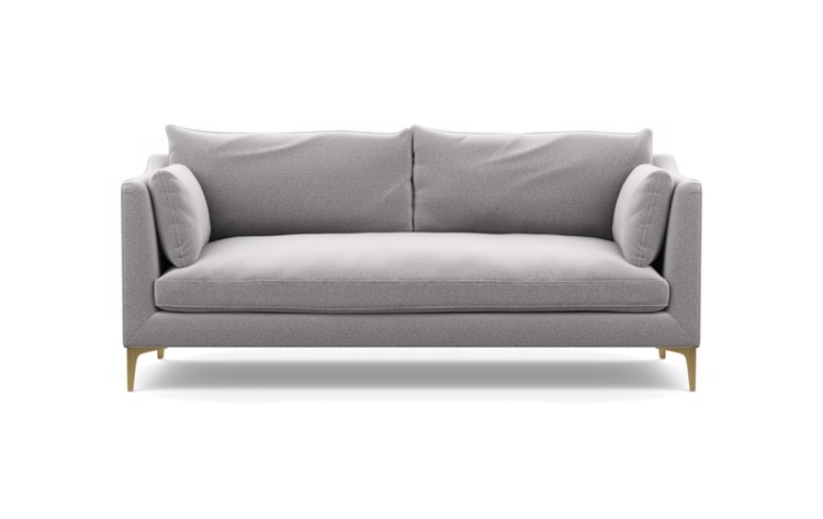 Caitlin by The Everygirl Sofa in Ash Fabric with Brass Plated legs - Image 0