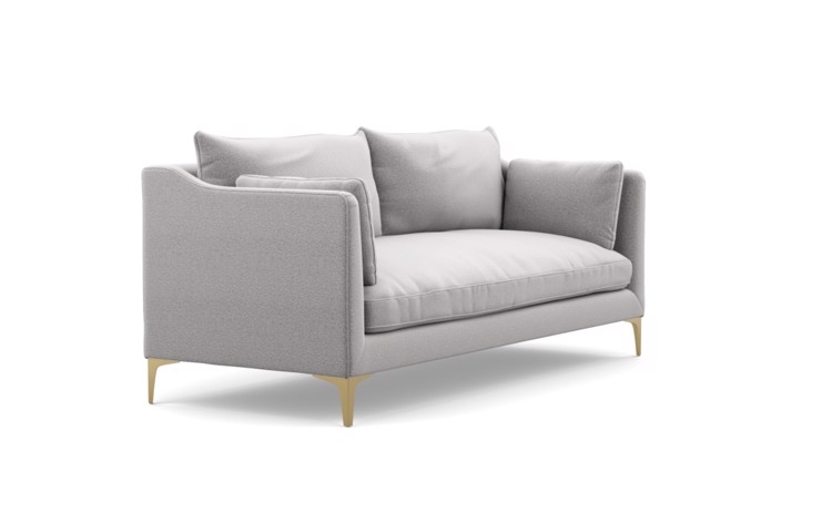 Caitlin by The Everygirl Sofa in Ash Fabric with Brass Plated legs - Image 1