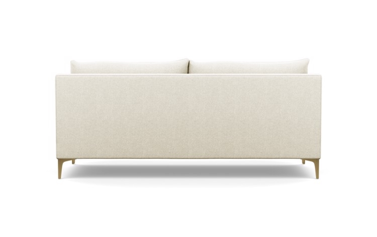 Caitlin by The Everygirl Sofa in Vanilla Fabric with Brass Plated legs - Image 3