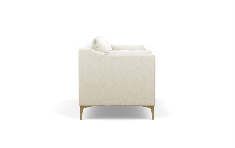 Caitlin by The Everygirl Sofa in Vanilla Fabric with Brass Plated legs - Image 2