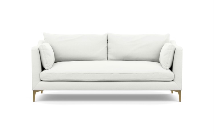 Caitlin by The Everygirl Sofa in Ivory with Brass Plated legs - Image 0