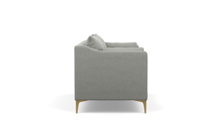 Caitlin by The Everygirl Sofa in Ecru Fabric with Brass Plated legs - Image 2