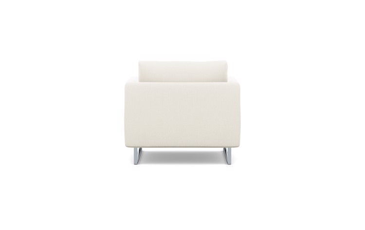 Owens Chairs in Ivory Fabric with Chrome Plated legs - Image 3