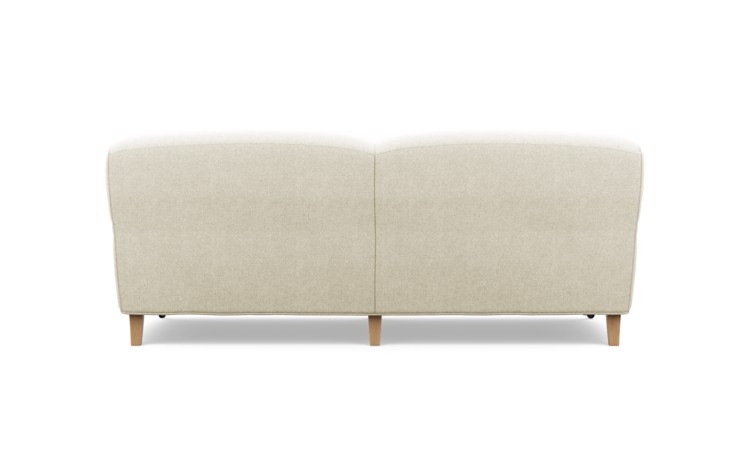 Rose by The Everygirl Sofa in Vanilla Fabric with White Oak with Antiqued Caster legs - Image 3