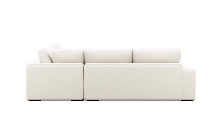 Ainsley Sectionals with Corner Sectionals in Ivory Fabric with Matte Black legs - Image 3