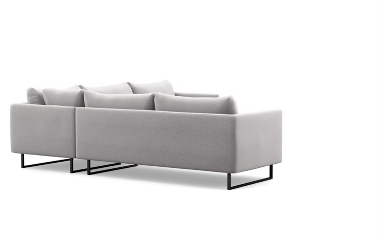 Owens Sectionals with Corner Sectionals in Ash Fabric with Matte Black legs - Image 1