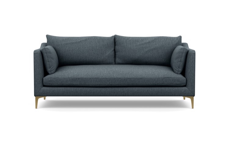 Caitlin by The Everygirl Sofa in Rain Fabric with Brass Plated legs - Image 0