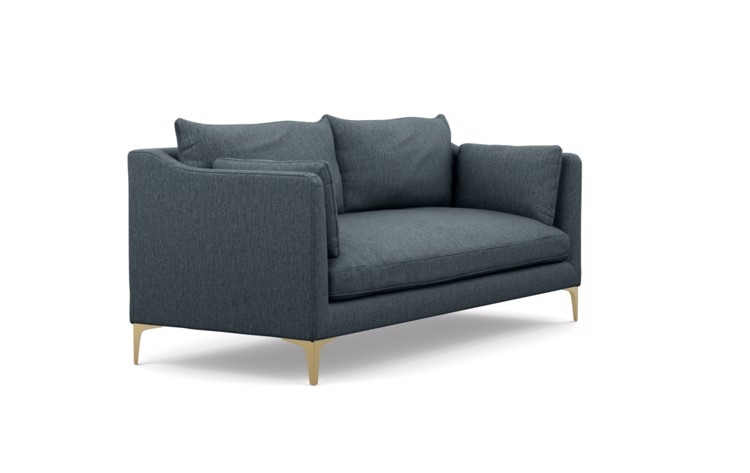 Caitlin by The Everygirl Sofa in Rain Fabric with Brass Plated legs - Image 1