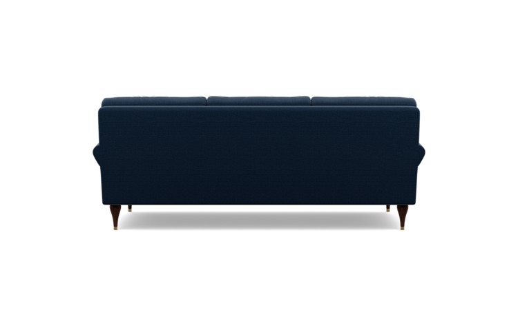 Maxwell Sofa in Ocean Fabric with Oiled Walnut with Brass Cap legs - Image 3