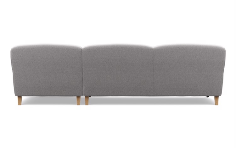 Rose by The Everygirl Chaise Sectional in Ash Fabric with White Oak with Antiqued Caster legs - Image 3