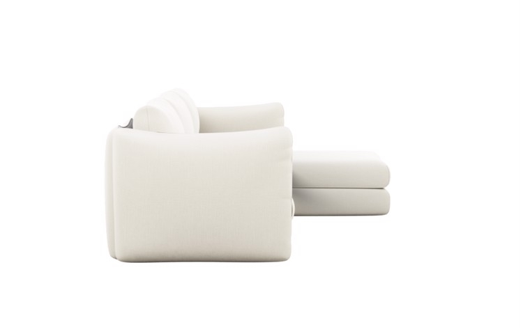 Harper Chaise Sectional in Ivory Fabric - Image 2