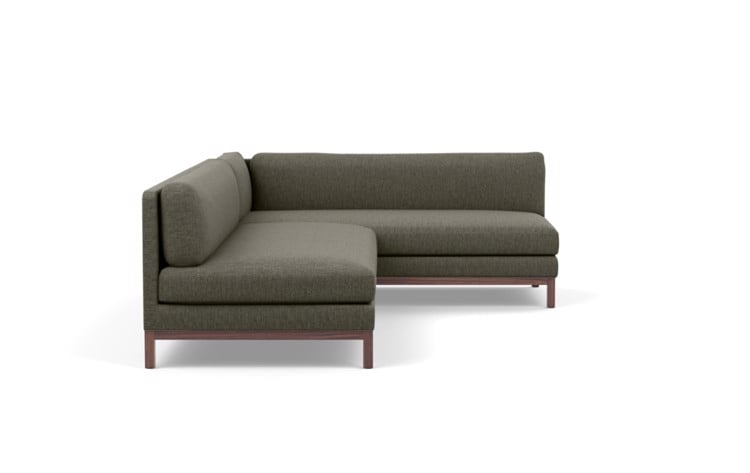 Jasper Chaise Sectional in Mushroom Fabric with Oiled Walnut legs - Image 2