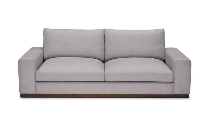 Gray Holt Mid Century Modern Sofa - Taylor Felt Grey - Coffee Bean - Image 0