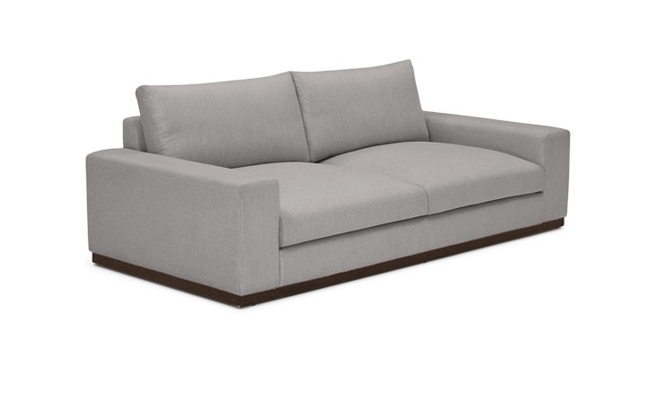 Gray Holt Mid Century Modern Sofa - Taylor Felt Grey - Coffee Bean - Image 1