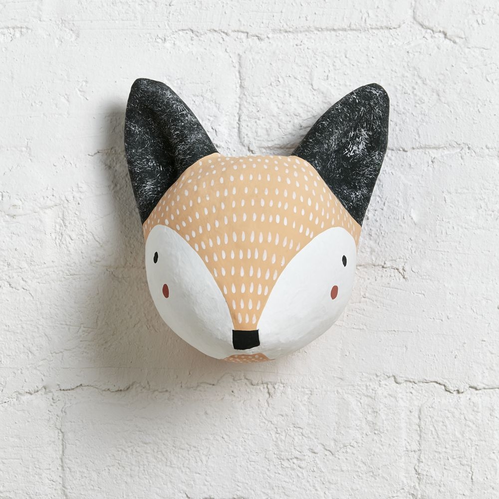 Paper Mache Fox Head - Image 0