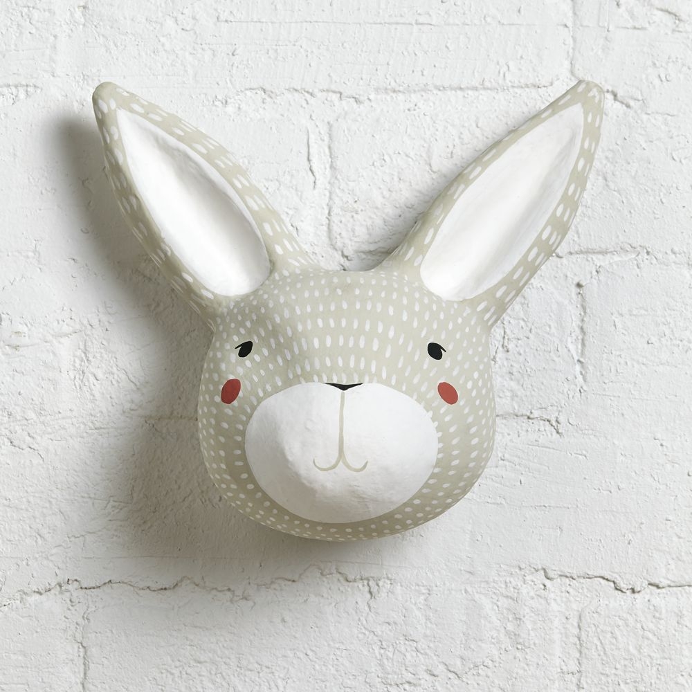 Paper Mache Rabbit Head - Image 0
