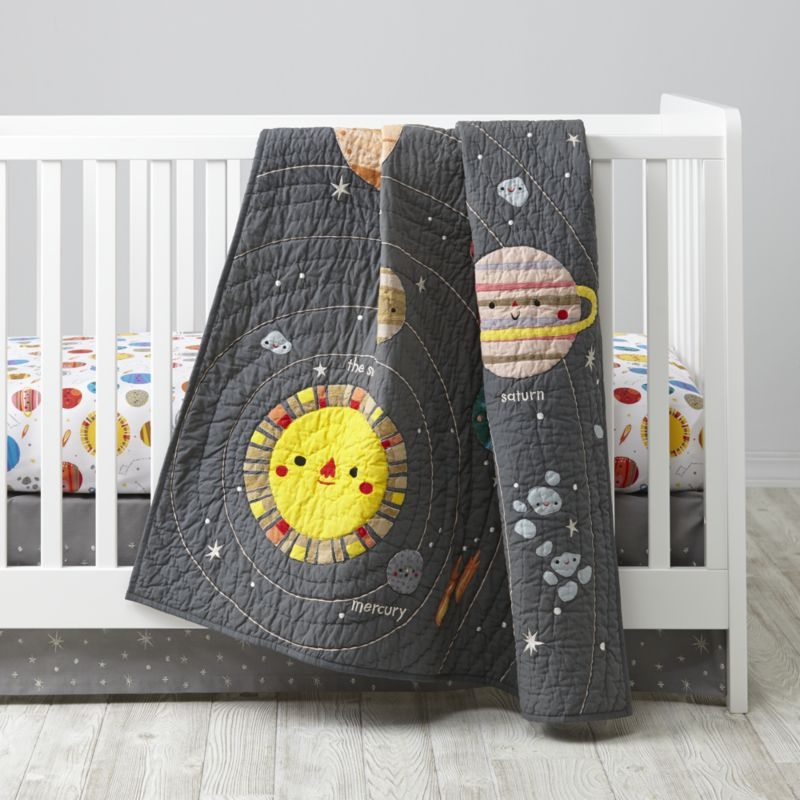 Outer Space Baby Crib Skirt - Image 1