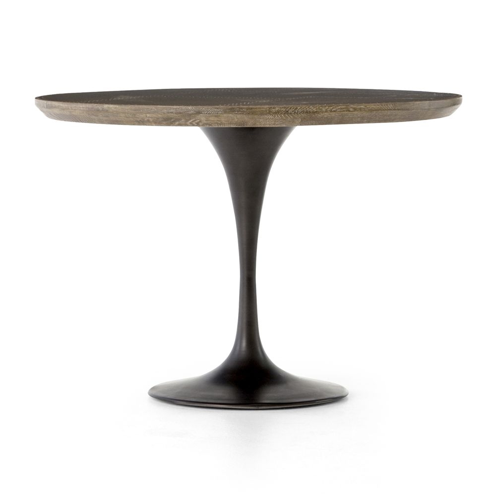 Penn Patchwork Bronze 42" Pedestal Base Dining Table - Image 0